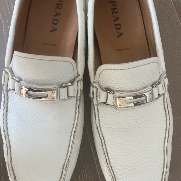 White leather summer loafers - Picture 7 of 8